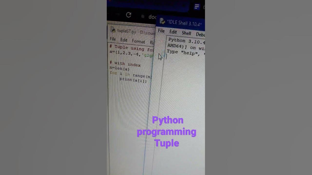 Python programming tuple using for loop example udahran with index ...