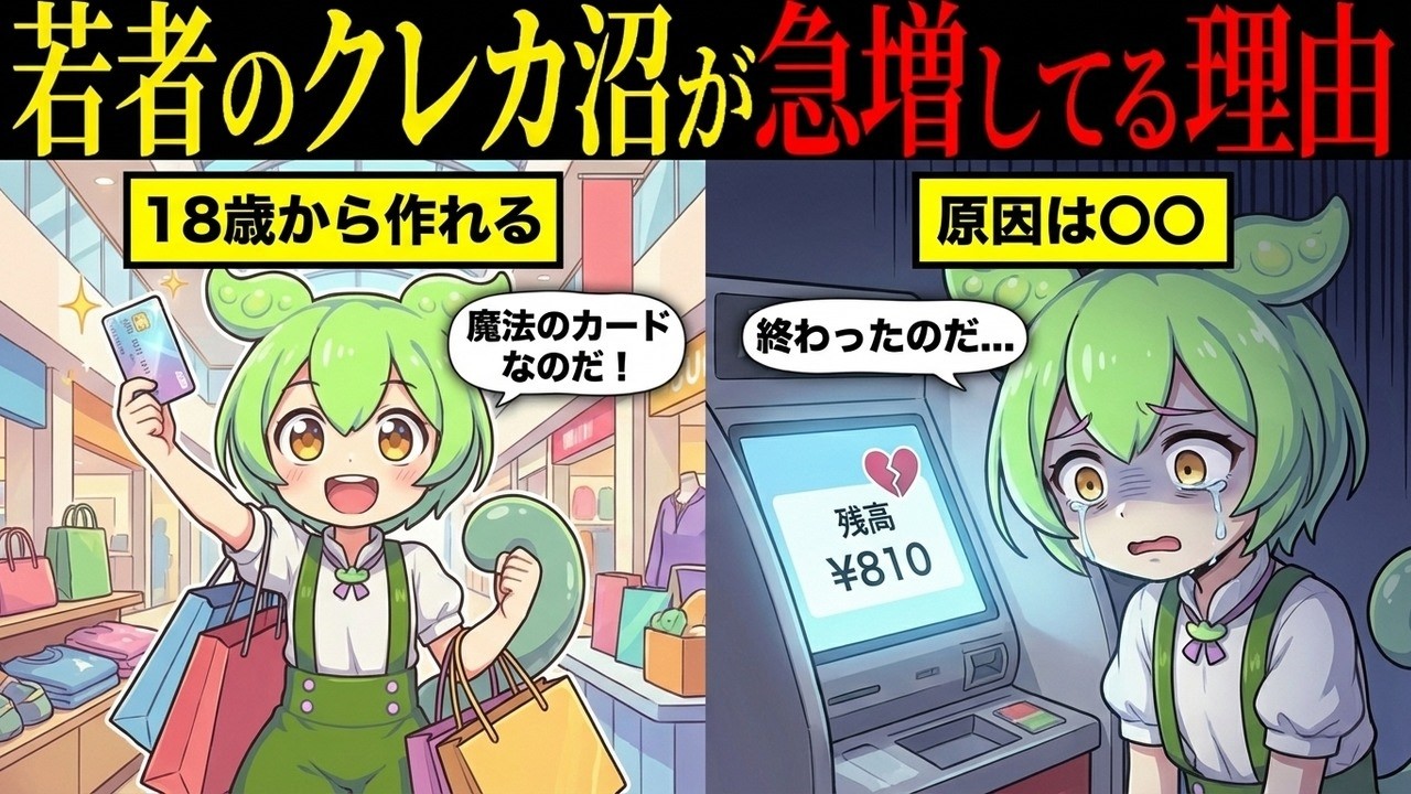 若者のクレカ沼が急増してる理由とは【ずんだもん&ゆっくり解説】
