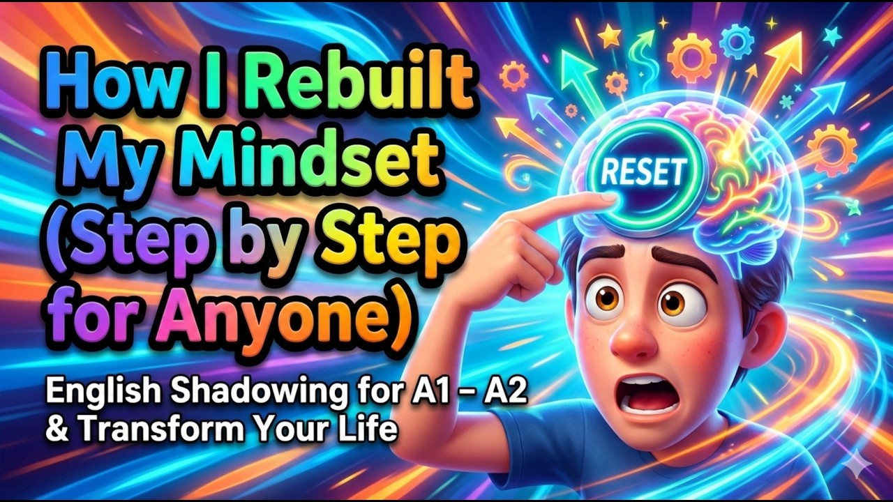 How I Rebuilt My Mindset Step by Step for Anyone || English Shadowing for A1 – A2