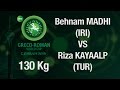 Final 3rd-4th - Greco-Roman Wrestling 130 kg - B. MAHDI (IRI) vs R. KAYAALP (TUR) - Tehran 2015