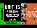 Enterprise Elementary - WB - Unit 15 - tag questions - ex.8 p.63