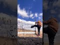 One girl. One fence line. A South Dakota wind straight from Antarctica.