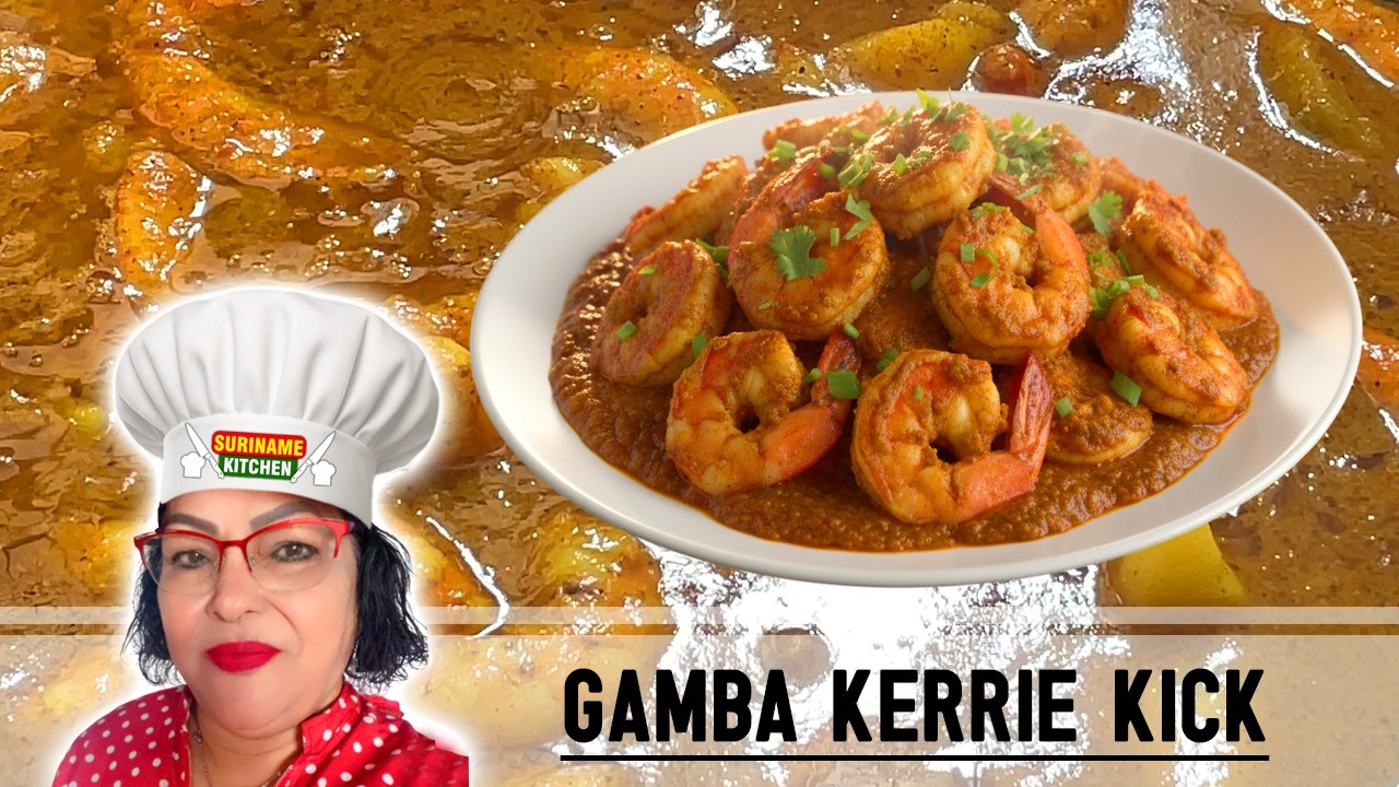 Surinaamse Keuken Sensatie! Verse Grote Gamba’s In Kerrie & Masala – De Smaak Ontploft!