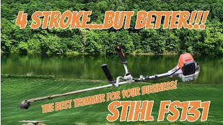 THE BEST TRIMMER FOR YOUR LAWN BUSINESS! (stihl fs131) REVIEW AND EXTREME TEST! #stihl #shorts