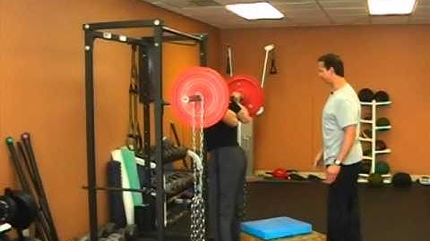 FreeFitnessVideos.com:  Chained Barbell Box Squat