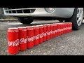 Crushing crunchy  soft things by car experiment car vs coca cola