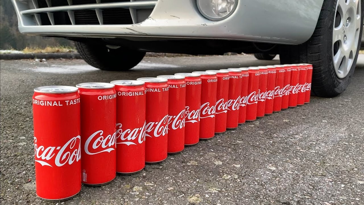 Crushing Crunchy & Soft Things by Car! EXPERIMENT: CAR VS COCA COLA