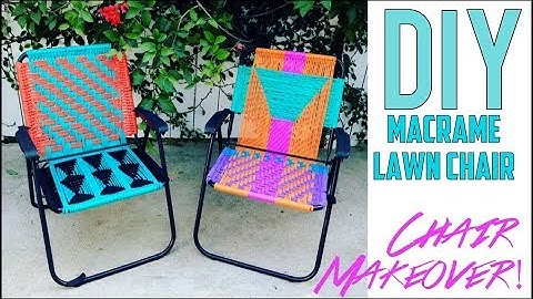 DIY: Macrame Lawn Chair- SICK MAKEVOER!! - by Orly Shani