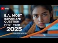 Sociology | Sociology imp Questions | समाजशास्त्र महत्वपूर्ण प्रश्न | sociology one shot  B.A first