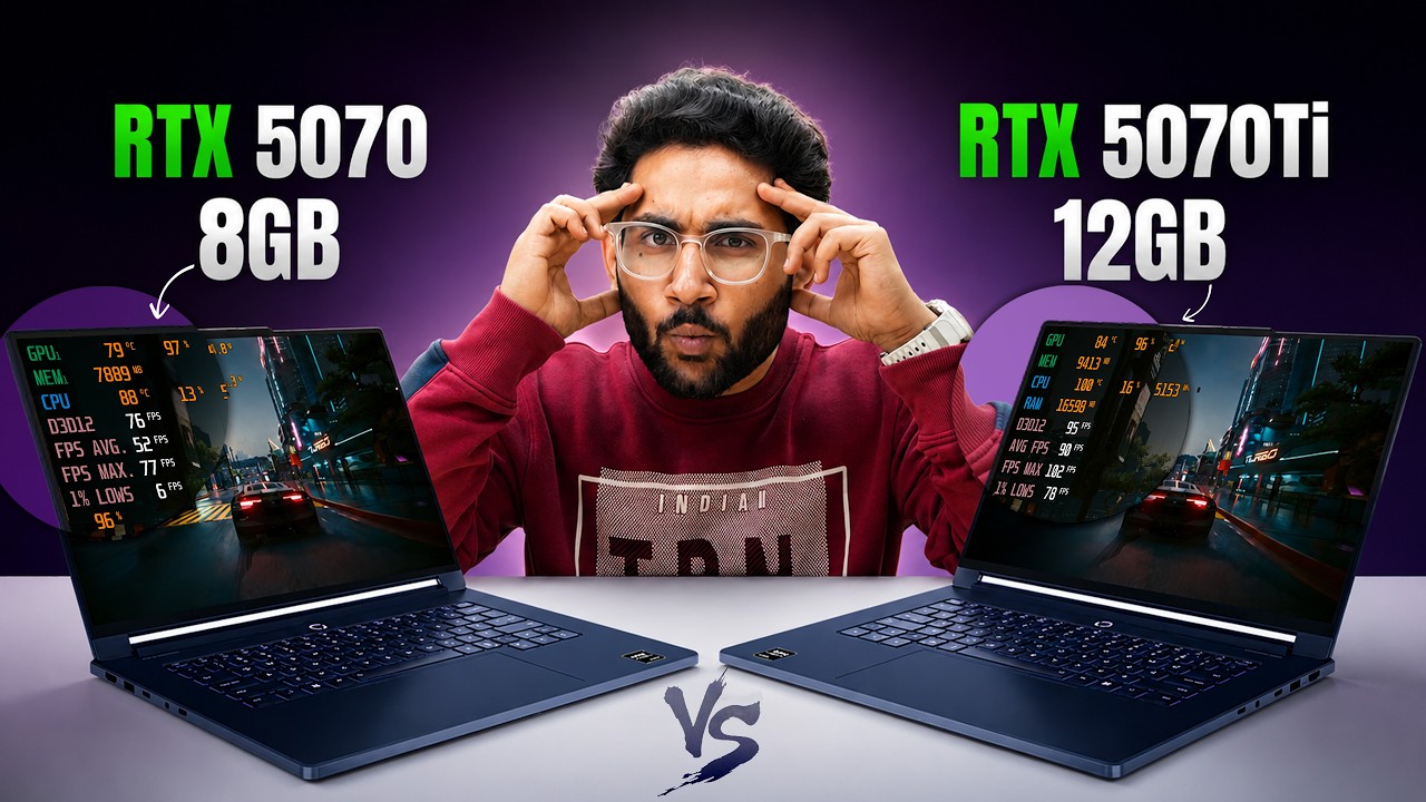 RTX 5070 Ti vs RTX 5070 Gaming Laptop — Worth ₹60,000 Extra? - YouTube
