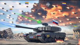 Russian laser tanks shot down 60 fighter jets sent by NATO to Ukraine - ARMA 3