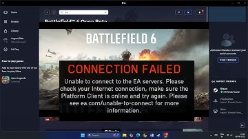 How to Fix Battlefield 6 Error Connection Failed Unable To Connect To EA Servers On PC
