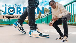 Travis Scott x Fragment x Jordan 1 Low On Feet Review