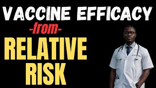 Calculate VACCINE EFFICACY from RELATIVE RISK