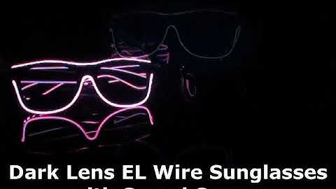 Dark Lens EL Wire Sunglasses with Sound Sensor