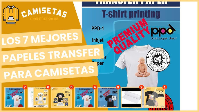 TUTORIAL ESTAMPADO DE CAMISETA CON PAPEL TRANSFER PARA TELA CLARA 