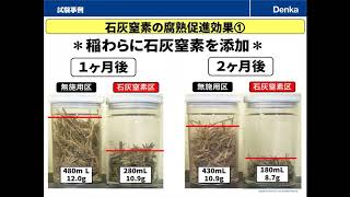 【肥料】石灰窒素を用いた稲わら腐熟促進例のご紹介