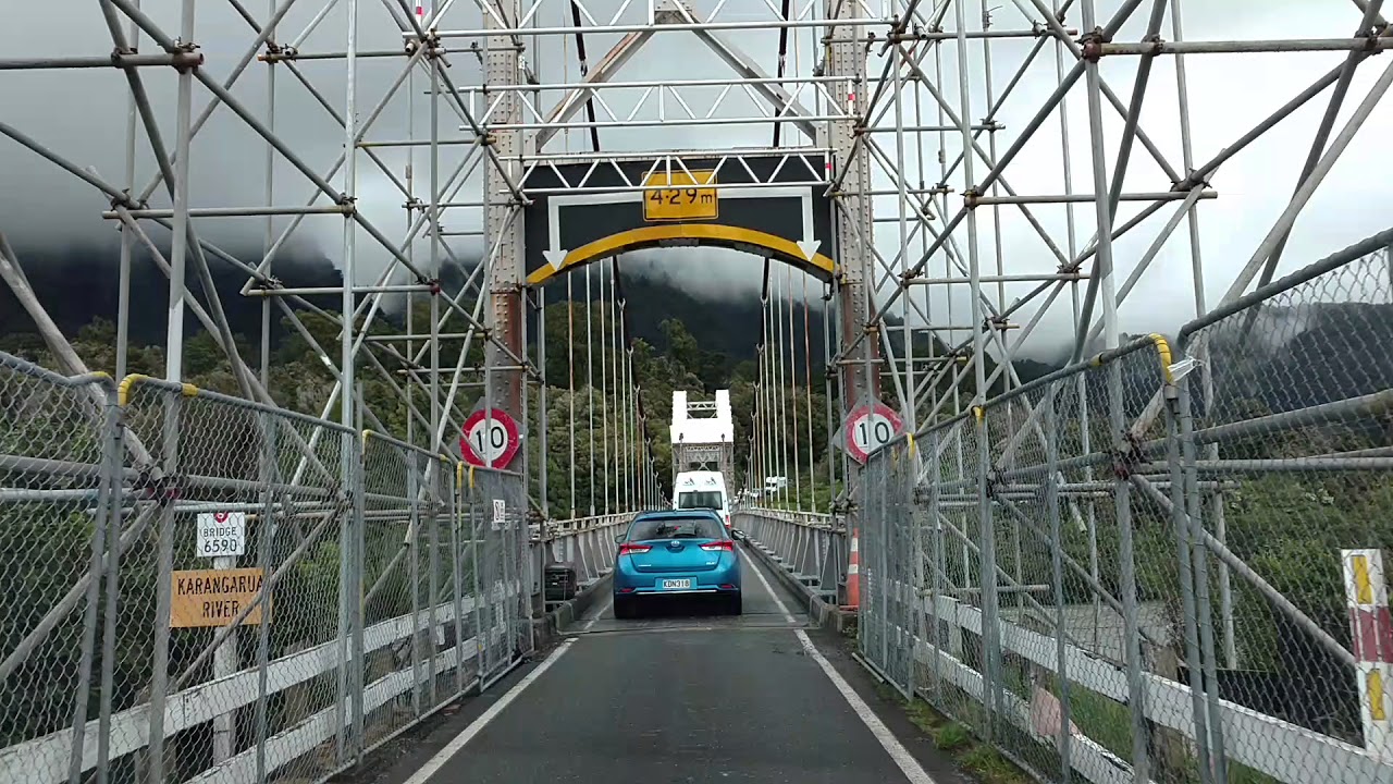 one lane bridge in New Zealand YouTube