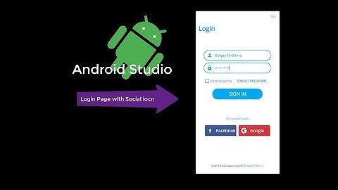 Build App Beautiful Login Screen with Social Media like facebook & Google  iocn in Android Studio