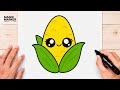 How to Draw a Cute Kawaii Sweet Corn ???????? | Easy Cute Digital Illustration