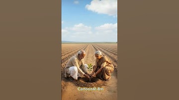 A old couple waters an guava tree to save it from drying up #ai #plants #save #water #shorts