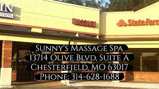 Sunny's Massage Spa, 13714 Olive Blvd, Suite A, Chesterfield, Missouri - Call 3140628-1688