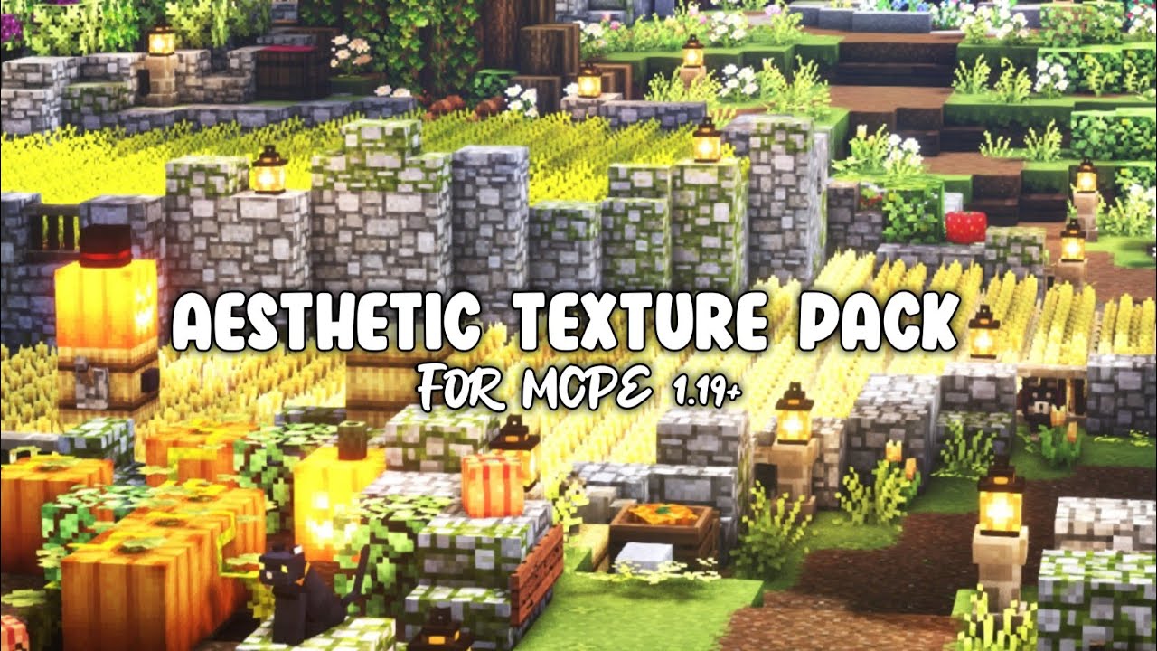 Aesthetic Texture Pack For MCPE 1.19 | Markz Playzs V2 - YouTube