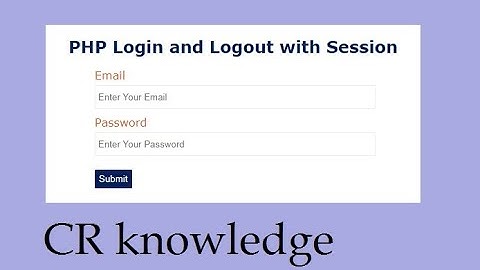 Login and LogOut with Session - PHP