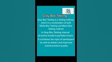 What is Gray box Testing| Manual Testing| Software Testing #shorts #youtubeshort #softwaretesting