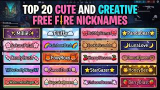 TOP 20 Cute and Creative Free Fire Nicknames screenshot 5