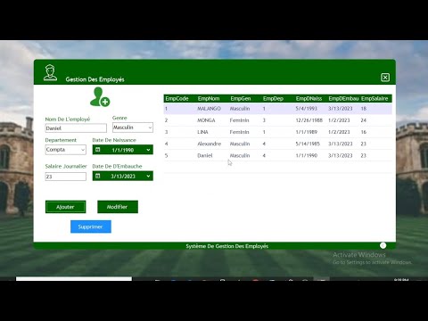 C# Projet (Application De Gestion Des Employés)