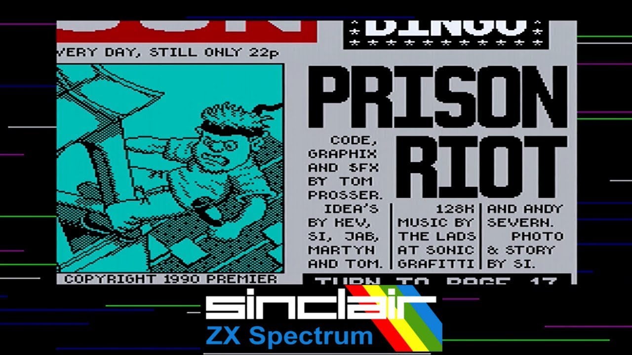 ZX Spectrum Games - Prison Riot - YouTube