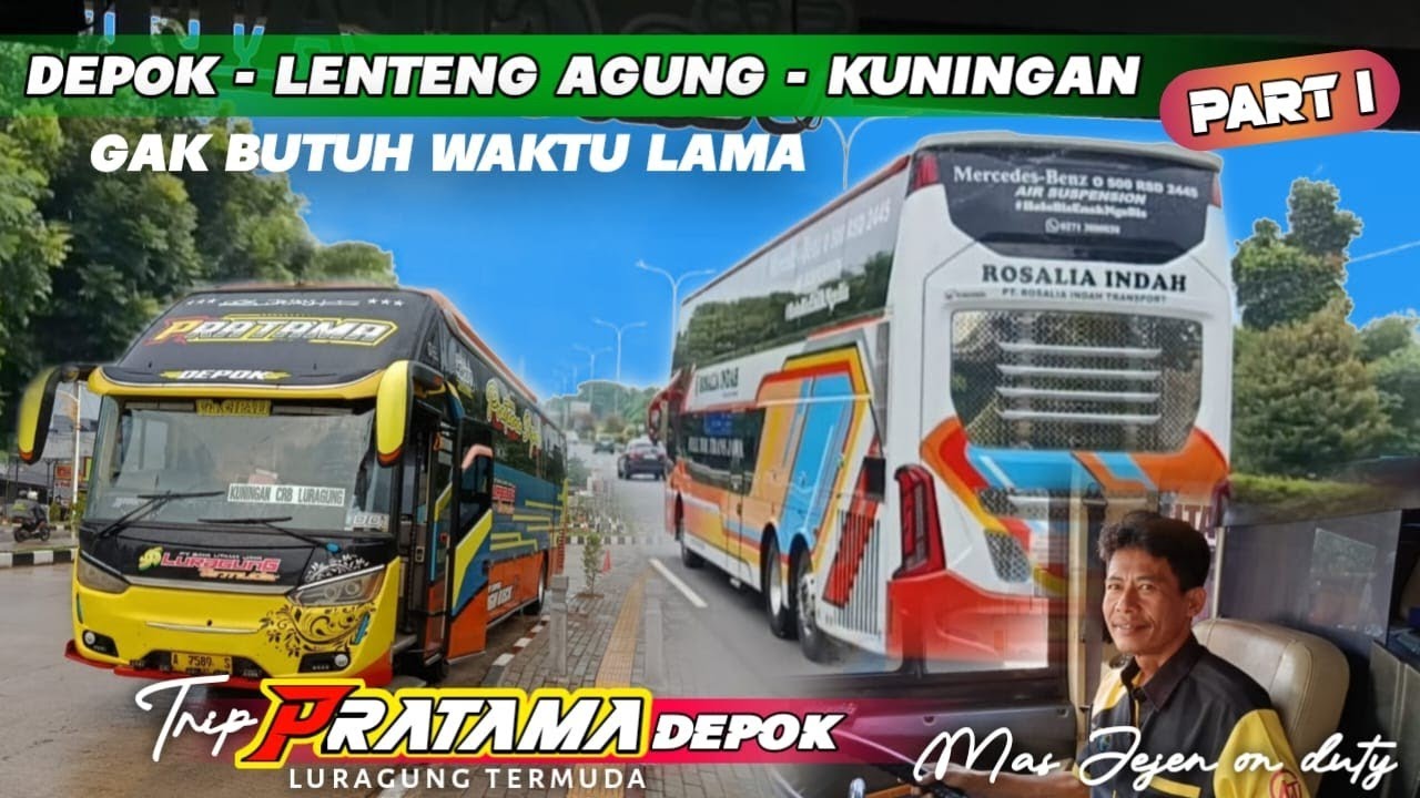 BUS SPECIALIS KEJAR WAKTU‼️Trip Luragung termuda Pratama Depok jam Siang ngejos Menuju Cirebon 