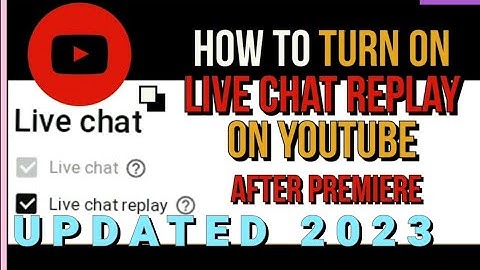 ✅How to enable live chat on youtube premiere turn on live chat replay on youtube 2023 deactivate