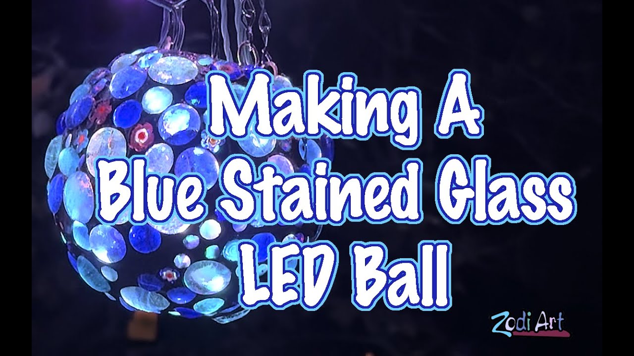 Making A Blue Stained Glass LED Ball
