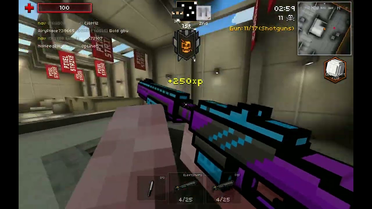 44 second gun game (Pixel Strike 3D)