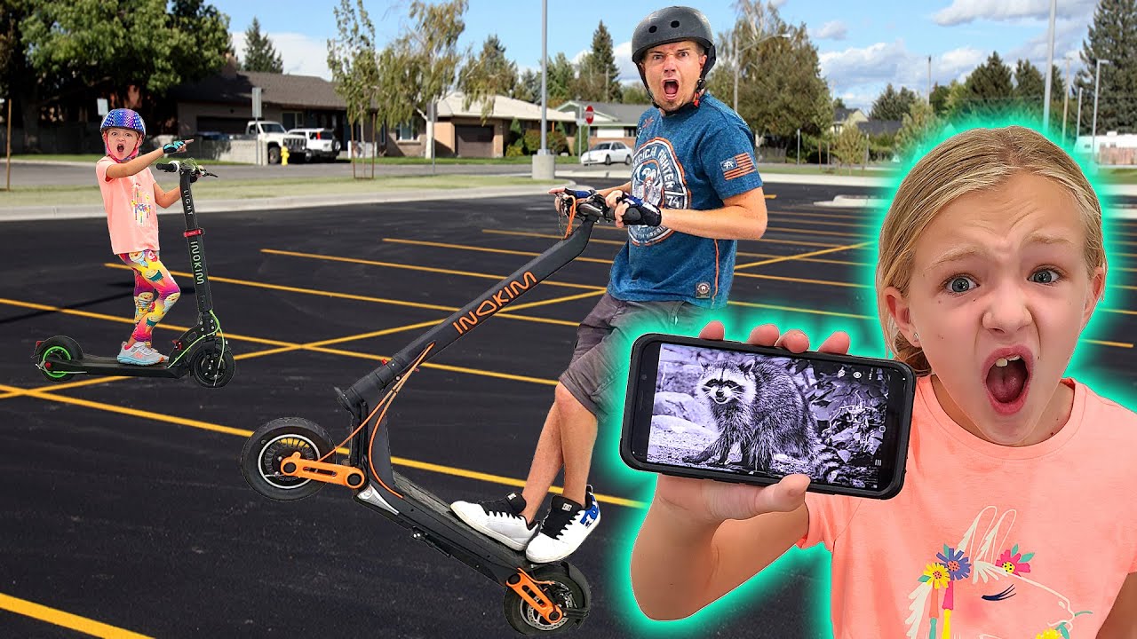 New 30 MPH Electric Scooters!!! We Caught A Racoon On Camera!!!