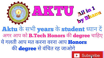 Aktu B. tech Honors degree|Aktu Moocs courses|Honors degree|Additional course #aktu #honorstudent