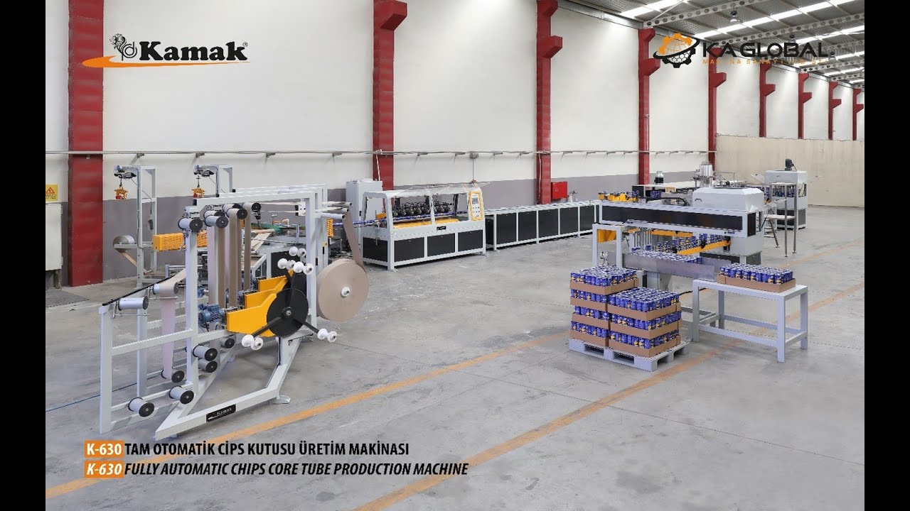 K 630 TAM OTOMATİK CİPS KUTUSU ÜRETİM HATTI / AUTOMATIC PRINGLES TUBE  PRODUCTION LINE / 2024