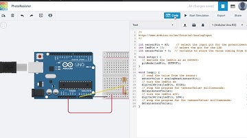 TinkerCAD Arduino Sim - Photo-resistor