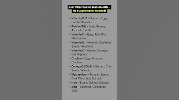 Best Vitamins for Brain Health – No Supplements Needed!