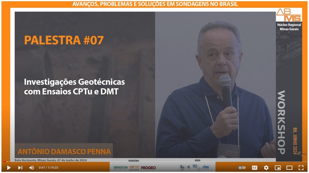 Investigaciones geotécnicas con ensayos CPTu y DMT · video de Damasco Penna