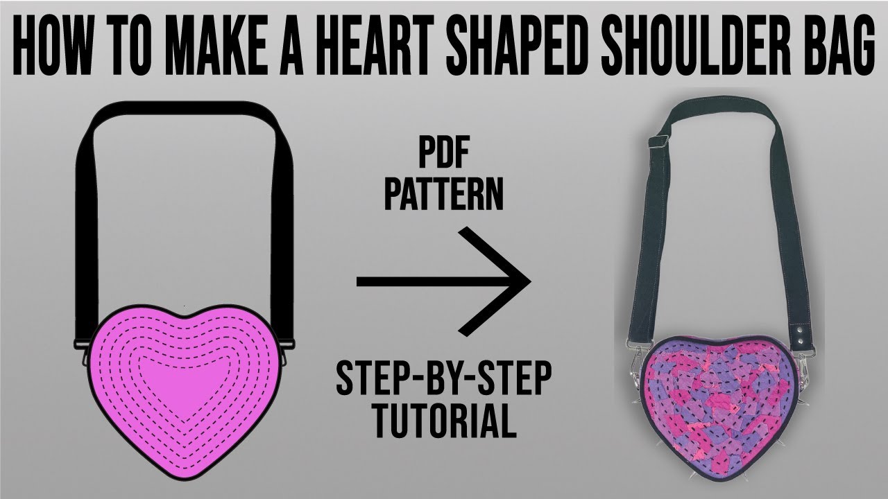How to Make a Heart Shaped Shoulder Bag | BF003 - YouTube