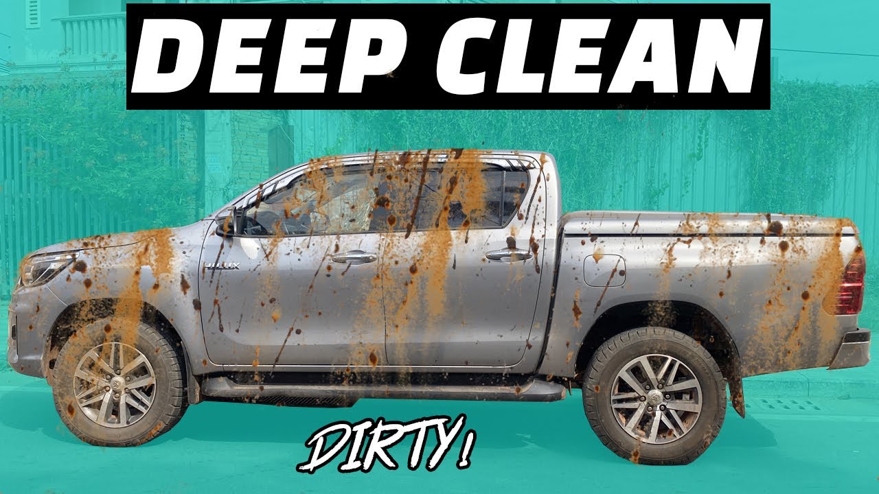 Deep Cleaning dusty car Toyota Truck - Car detailing