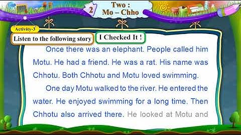 2 TWO  MO CHHO II STD 6 II ENGLISH II SEM 1 II UNIT 2 II 2.4