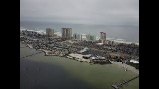 Drone Over Pensacola Beach Florida On A Warm February Morning (4K Drone)