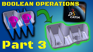 CATIA V5 Beginner Tutorial - Boolean Operations (Part 3)