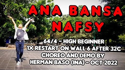 Ana Bansa Nafsy Line Dance | High Beginner | Choreo and Demo by Herman Baso (INA)