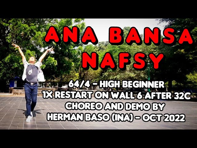 Ana Bansa Nafsy Line Dance | High Beginner | Choreo and Demo by Herman Baso (INA) class=