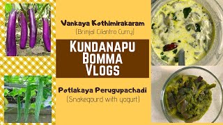 Grandma's Authentic Recipes || Brinjal Cilantro Curry || Snake-Gourd with Yogurt || Quick & Tasty.